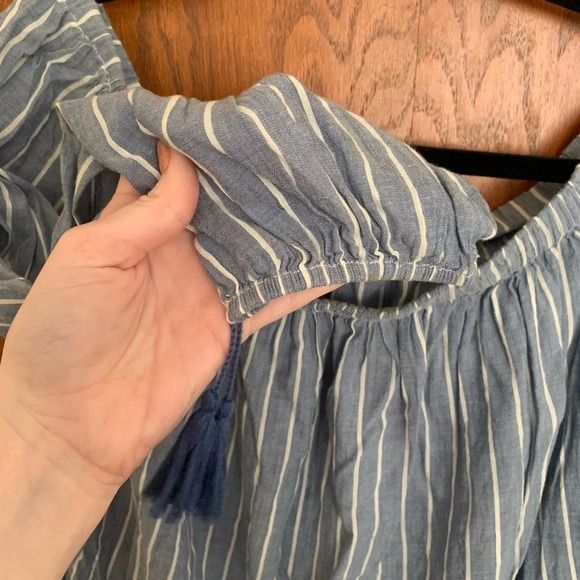 Old Navy Striped Off The Shoulder Blouse - Picture 2 of 5
